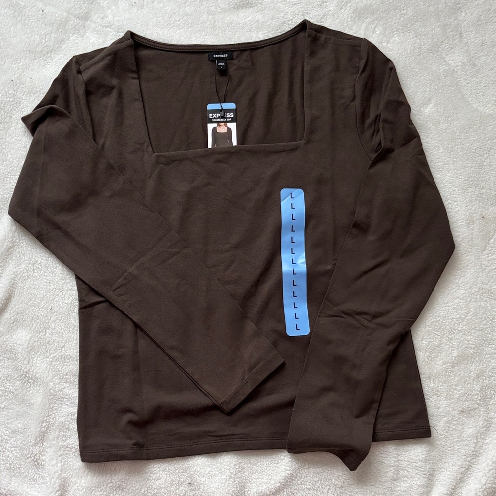 Express Chocolate Long Sleeve Top